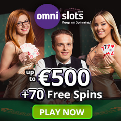 Omnislots casino - €/$ 500 Bonus + 70 Freespins!